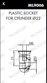 Gas Spring, boot-/cargo area - ML5839 MONROE