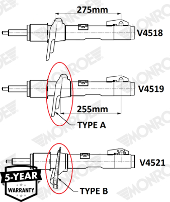 Shock Absorber - V4518 MONROE