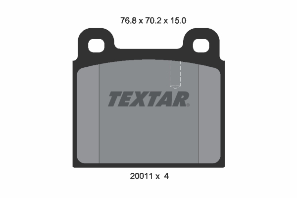 Brake Pad Set, disc brake - 2001102 TEXTAR