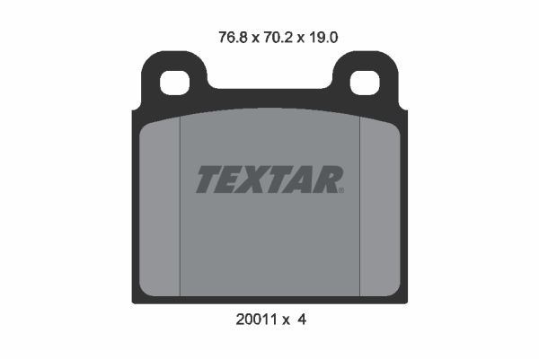 Brake Pad Set, disc brake - 2001104 TEXTAR