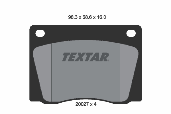 Brake Pad Set, disc brake - 2002701 TEXTAR