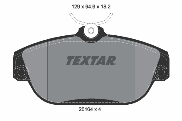 stabdžių trinkelių rinkinys, diskinis stabdys - 2016402 TEXTAR