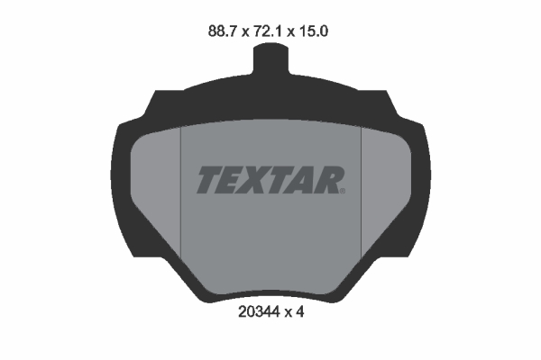 Brake Pad Set, disc brake - 2034402 TEXTAR