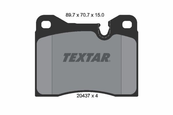 Brake Pad Set, disc brake - 2043703 TEXTAR