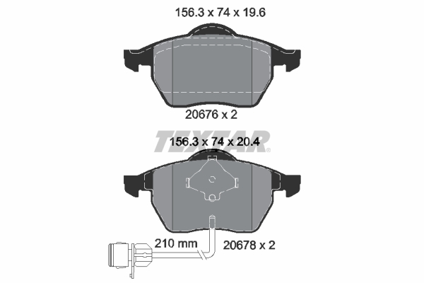 Brake Pad Set, disc brake - 2067602 TEXTAR