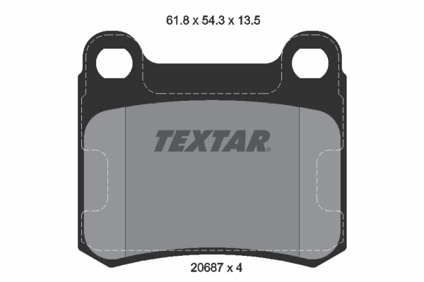 stabdžių trinkelių rinkinys, diskinis stabdys - 2068703 TEXTAR