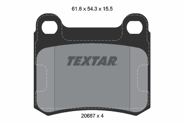 Brake Pad Set, disc brake - 2068701 TEXTAR