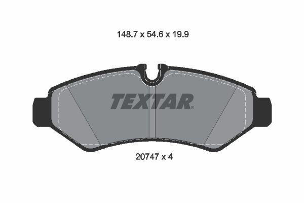 Kit pastiglie freno, Freno a disco - 2074701 TEXTAR
