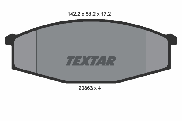 stabdžių trinkelių rinkinys, diskinis stabdys - 2086301 TEXTAR
