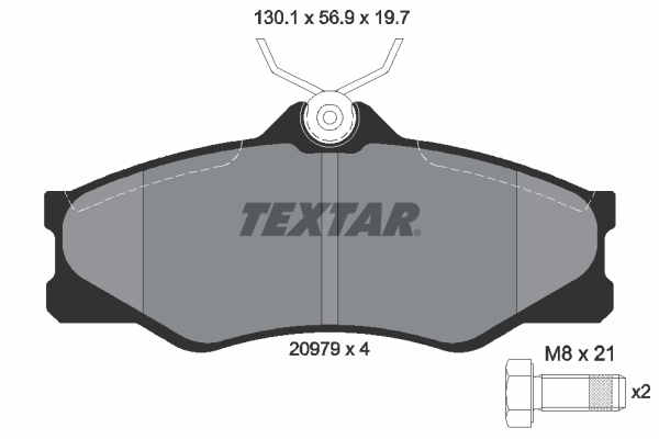 Kit pastiglie freno, Freno a disco - 2097904 TEXTAR