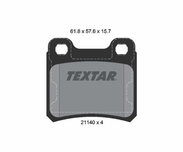 Brake Pad Set, disc brake - 2114001 TEXTAR