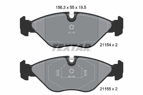 Brake Pad Set, disc brake - 2115402 TEXTAR