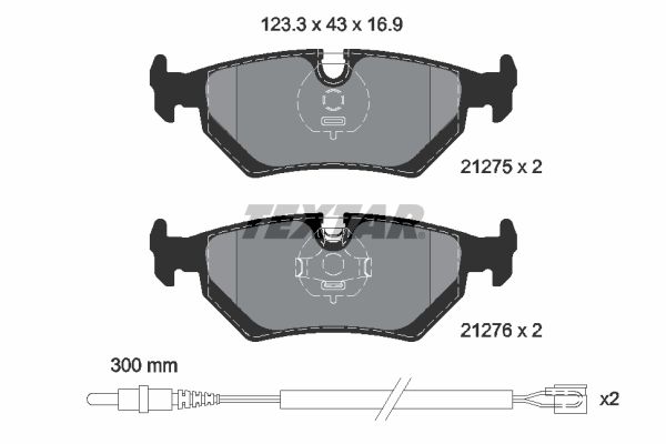 Kit pastiglie freno, Freno a disco - 2127501 TEXTAR