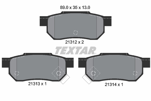 Brake Pad Set, disc brake - 2131201 TEXTAR