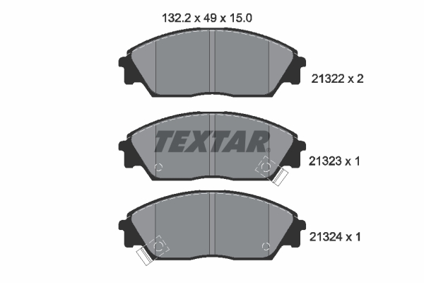 Brake Pad Set, disc brake - 2132201 TEXTAR