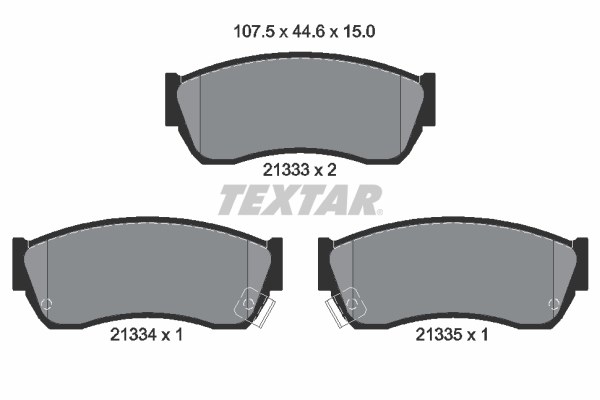 Brake Pad Set, disc brake - 2133301 TEXTAR