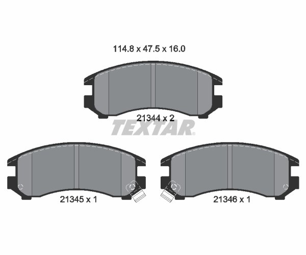 Brake Pad Set, disc brake - 2134401 TEXTAR