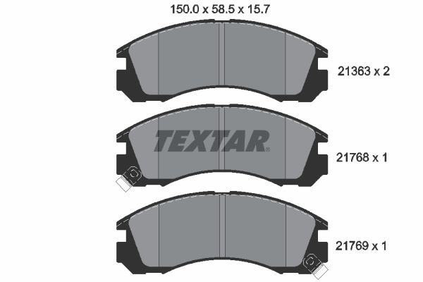 Brake Pad Set, disc brake - 2136301 TEXTAR