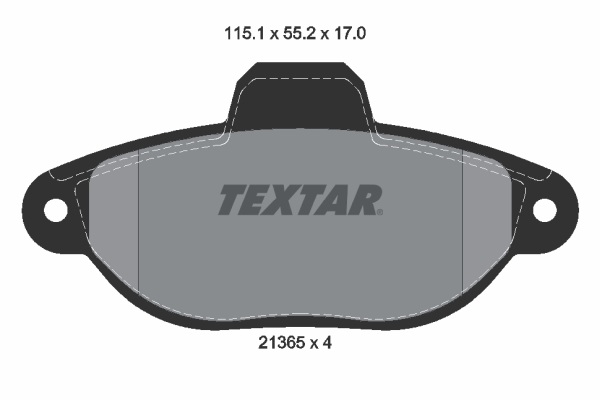 Brake Pad Set, disc brake - 2136502 TEXTAR