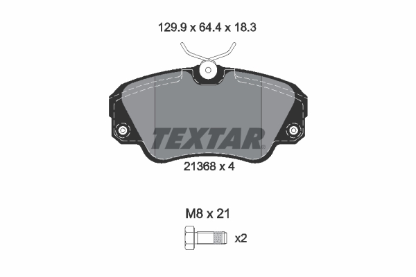 Brake Pad Set, disc brake - 2136801 TEXTAR