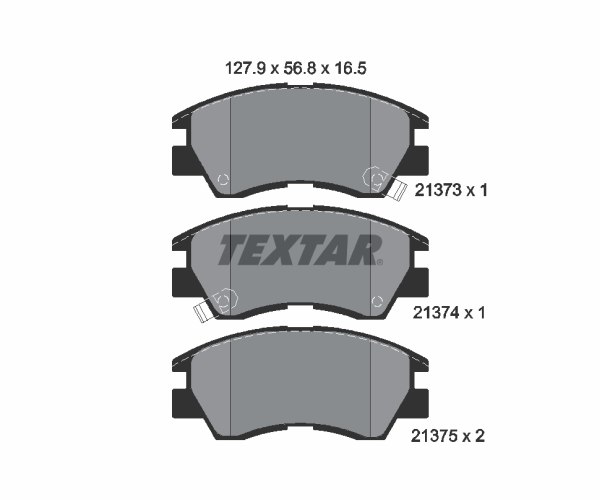 Brake Pad Set, disc brake - 2137301 TEXTAR