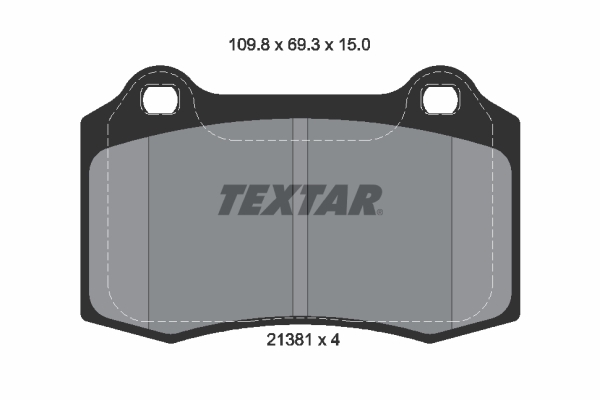 Brake Pad Set, disc brake - 2138102 TEXTAR