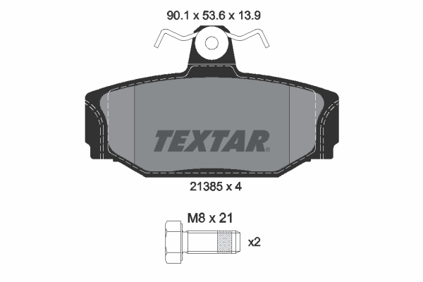 Brake Pad Set, disc brake - 2138501 TEXTAR
