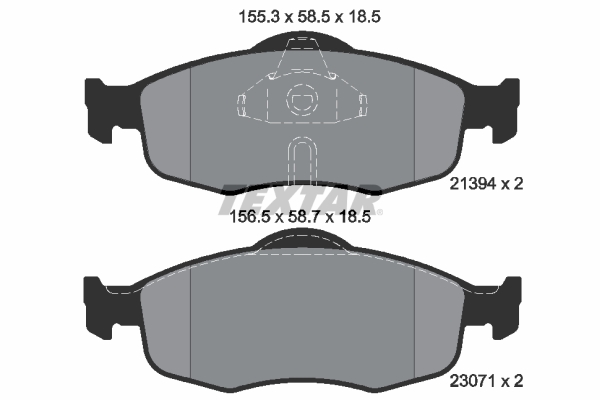 Brake Pad Set, disc brake - 2139408 TEXTAR