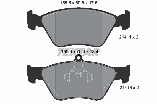 Brake Pad Set, disc brake - 2141101 TEXTAR