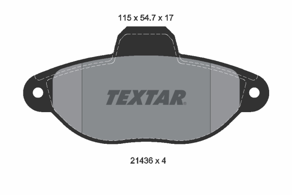 Brake Pad Set, disc brake - 2143602 TEXTAR