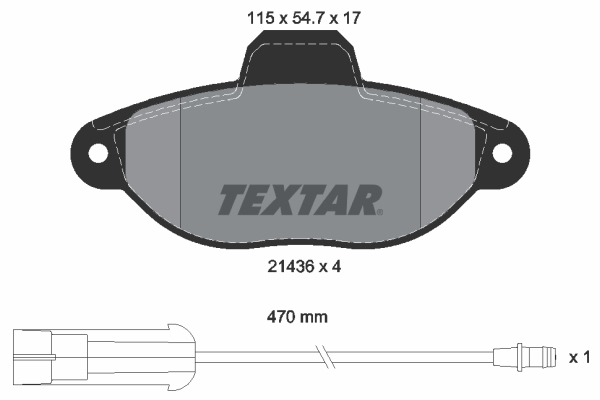 Brake Pad Set, disc brake - 2143603 TEXTAR