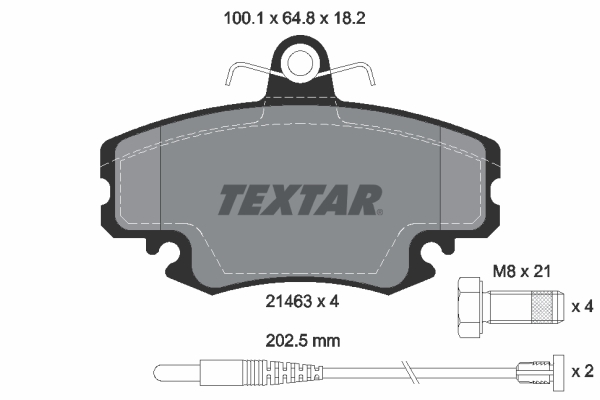 Brake Pad Set, disc brake - 2146304 TEXTAR