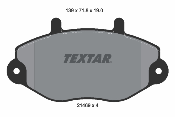 stabdžių trinkelių rinkinys, diskinis stabdys - 2146901 TEXTAR