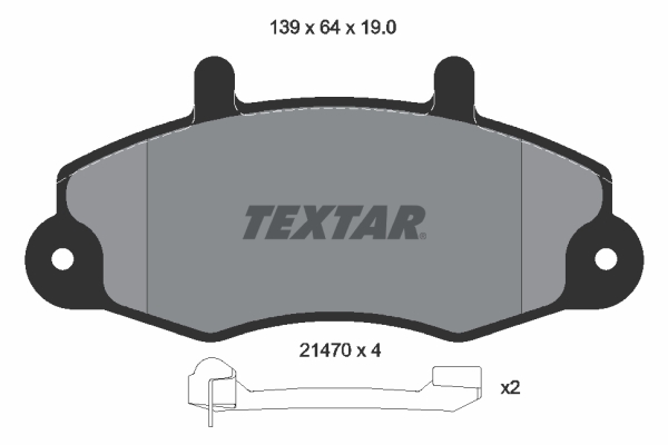 Brake Pad Set, disc brake - 2147002 TEXTAR