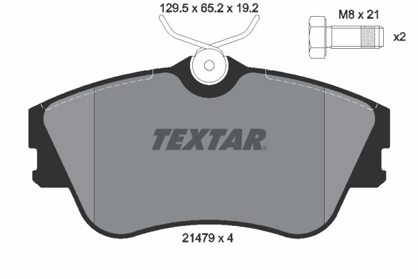 Brake Pad Set, disc brake - 2147902 TEXTAR