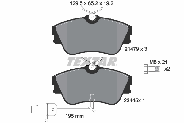 Kit pastiglie freno, Freno a disco - 2147903 TEXTAR