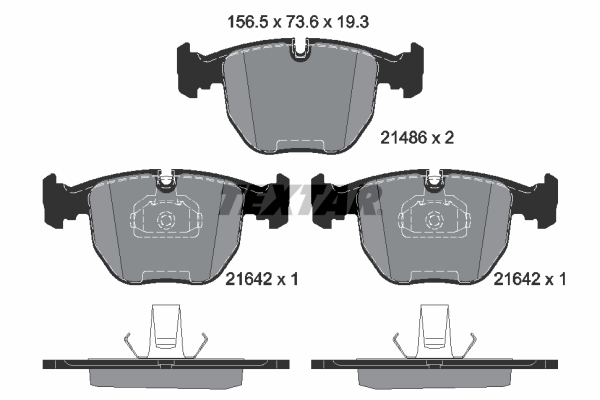 Brake Pad Set, disc brake - 2148602 TEXTAR
