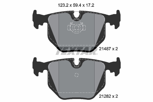 Brake Pad Set, disc brake - 2148701 TEXTAR