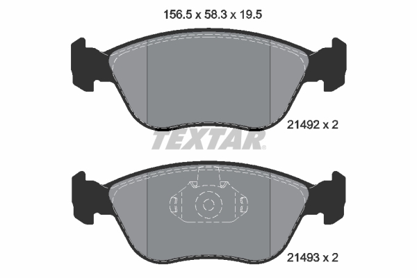 Brake Pad Set, disc brake - 2149201 TEXTAR