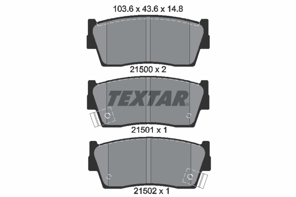 Brake Pad Set, disc brake - 2150001 TEXTAR