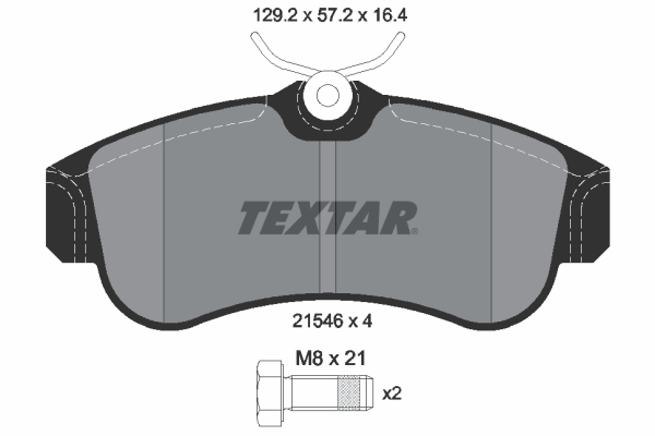 Brake Pad Set, disc brake - 2154601 TEXTAR