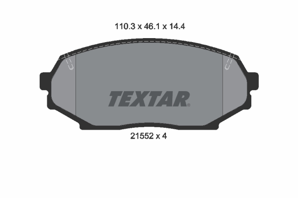Kit pastiglie freno, Freno a disco - 2155202 TEXTAR