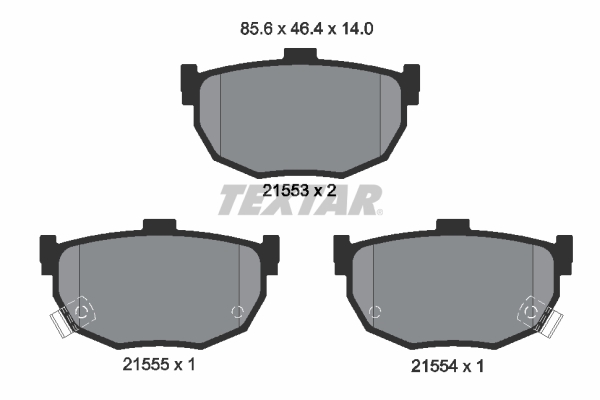 Kit pastiglie freno, Freno a disco - 2155301 TEXTAR