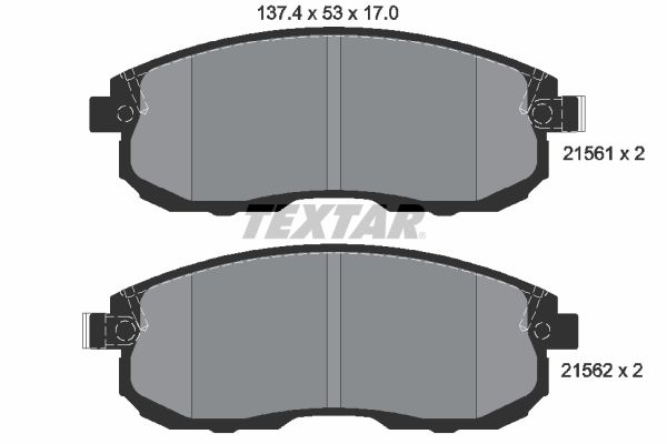 Brake Pad Set, disc brake - 2156201 TEXTAR