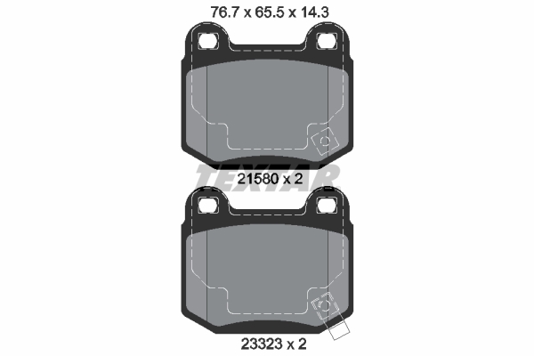 Brake Pad Set, disc brake - 2158001 TEXTAR
