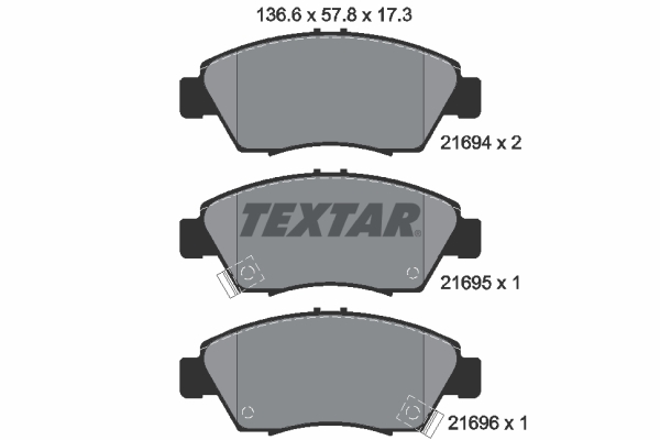 Brake Pad Set, disc brake - 2169401 TEXTAR