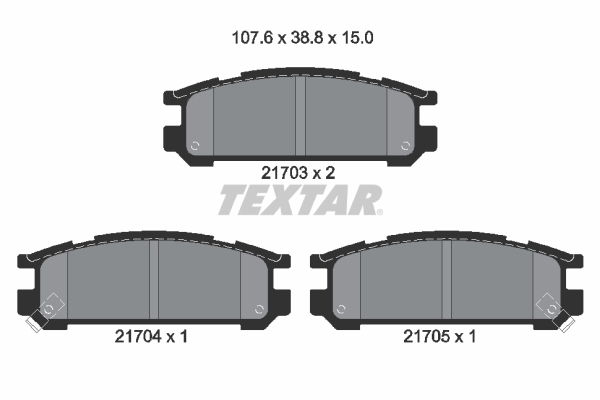 Brake Pad Set, disc brake - 2170301 TEXTAR