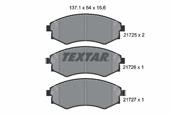 Brake Pad Set, disc brake - 2172502 TEXTAR