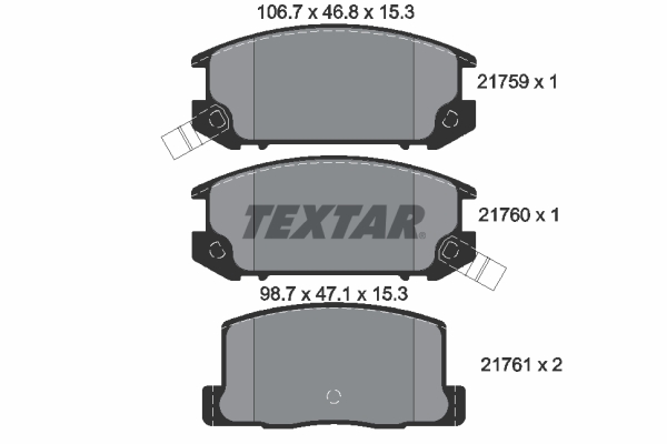 Brake Pad Set, disc brake - 2175901 TEXTAR