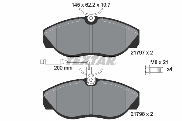 Brake Pad Set, disc brake - 2179701 TEXTAR